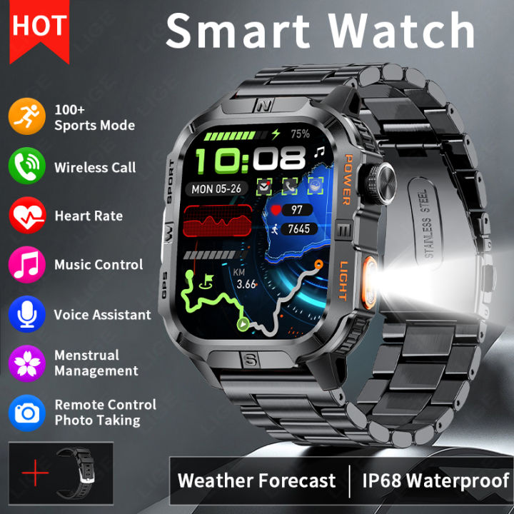 2026%20New%20%20Outdoor%20Smart%20Watch%20Men's%20%20540mAh%20LED%20Flashlight%20Bluetooth%20Call%202.01"%20Screen%20Waterproof%20Sports%20Smartwatch%20-%20Image%207