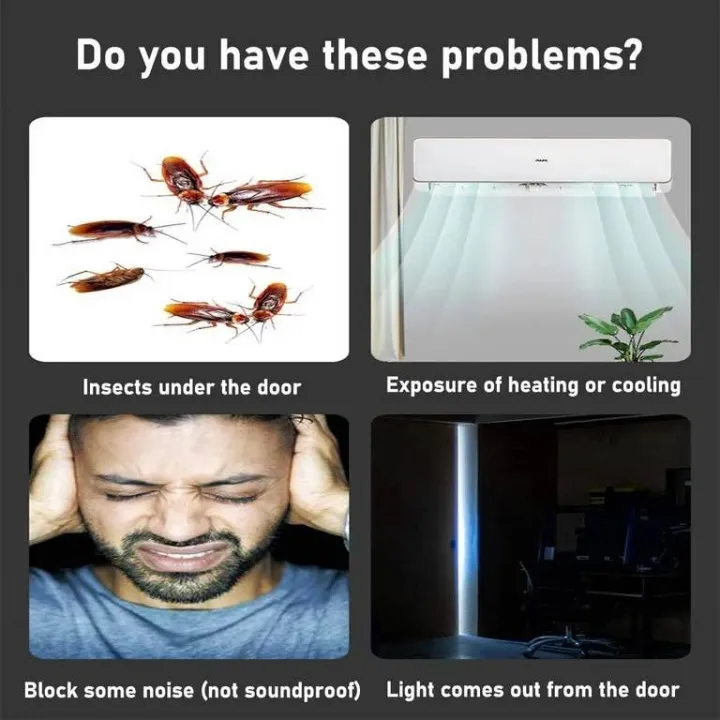 2pcs%20Dedicated%20Door%20Bottom%20Sealing%20Strip%20Under%20Door%20Draft%20Stopper%20Wind%20Noise%20Acustic%20Foam%20Blocker%20Insects%20Door%20Stopper%20Holder%202%20Sets%20-%20Image%208