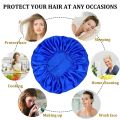 Women Satin Bonnet Hair Bonnet for Sleeping Hair Care Silk Bonnets Solid Wide-brimmed Sleeping Hat with Elastic Soft Band.
