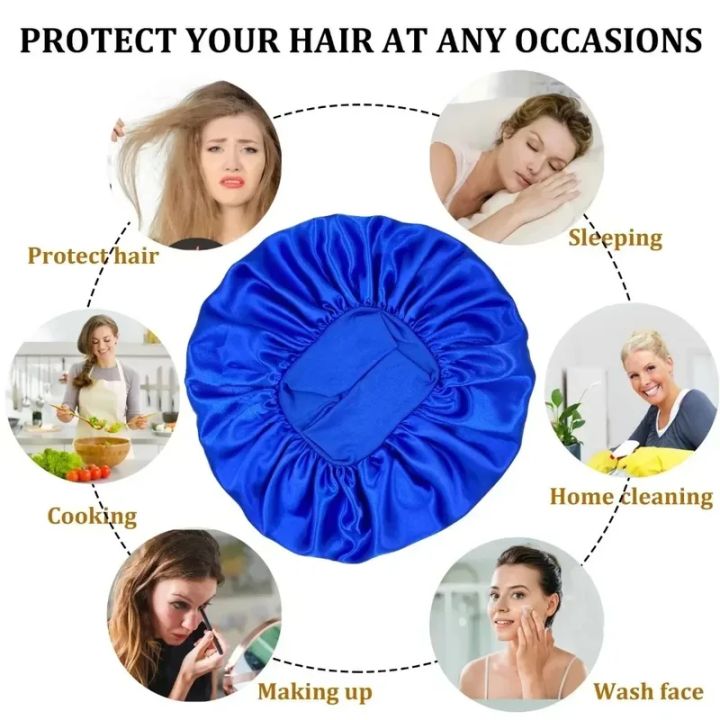 Women%20Satin%20Bonnet%20Hair%20Bonnet%20for%20Sleeping%20Hair%20Care%20Silk%20Bonnets%20Solid%20Wide-brimmed%20Sleeping%20Hat%20with%20Elastic%20Soft%20Band%20-%20Image%206