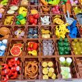 MOC Foods and Tools Building Blocks DIY Toys Seafood Meat Vegetables Fruit Dessert Goblet Dishes Small Particles Building Blocks. 