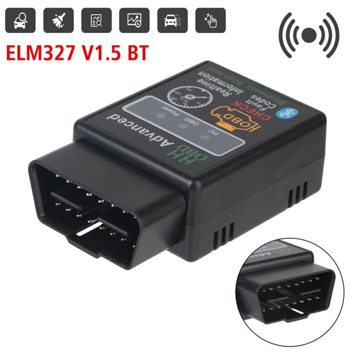 For IOS/Android OBD2 Interface Adapter Bluetooth V1.5 Detector ELM327 Car Diagnostic Scanner Code Reader Car Diagnostic Tool
