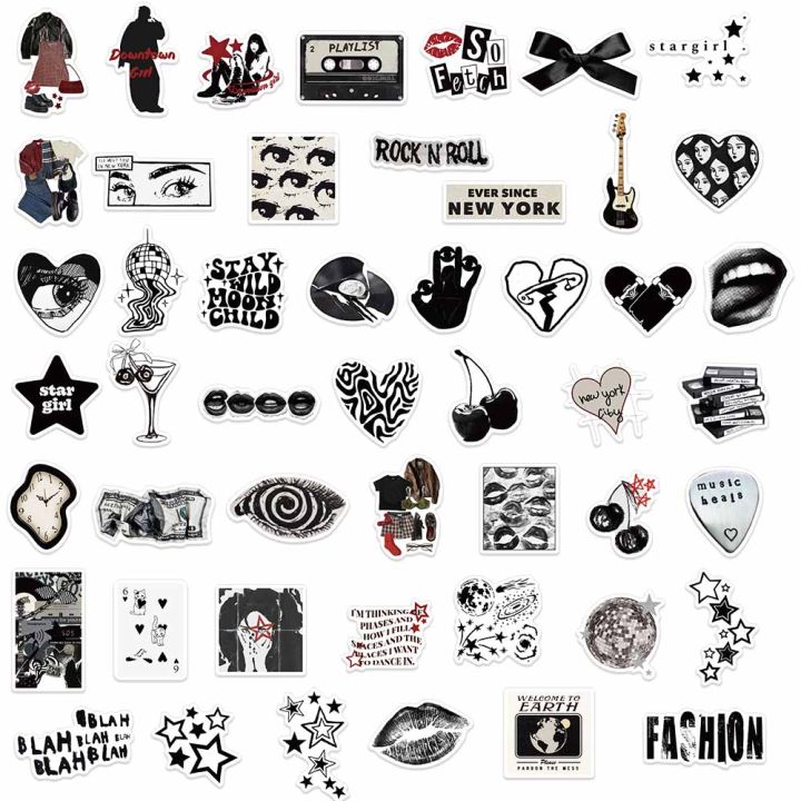 50PCS%20Creative%20Black%20Y2K%20Creative%20Stickers%20Premium%20Phone%20Cases%20Laptop%20Water%20Cups%20Refrigerator%20Desktop%20Waterproof%20Stickers%20-%20Image%204