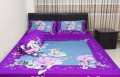 King size cotton bed sheet with matching 3 pillow covers. 