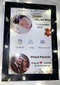 Customized Baby Frame | Trendy New Born Baby Gift 🎁 | Photo Frame ❤️ | Anniversary Frame | Birthday Gift | Birthday Frame | Best Gift | Frame 12X8 Inches Size A4 With Glass Safe Packing With Baby name Parents Picture and Date of birth. 