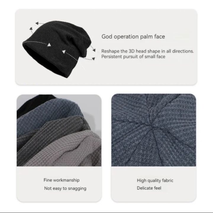 Confinement%20Cap%20Korean%20Style%20Spring,%20Autumn%20and%20Winter%20Pile%20Heap%20Cap%20Trendy%20All-match%20Beanie%20Hat%20Female%20Woolen%20Knitted%20Hat%20-%20Image%205