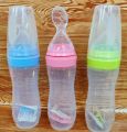 1pcs Multicolor 90ml Silicone Spoon Feeder with Stand. 