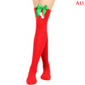 Christmas Ornaments Socks Striped Long Stockings Christmas Decorations High Socks for Girls Striped Knee Socks. 