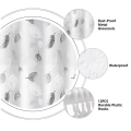 1 PC Lightweight Black Leaf Pattern Shower Curtain PEVA Plastic Waterproof Bathroom Curtain Bathroom Partition for Home. 