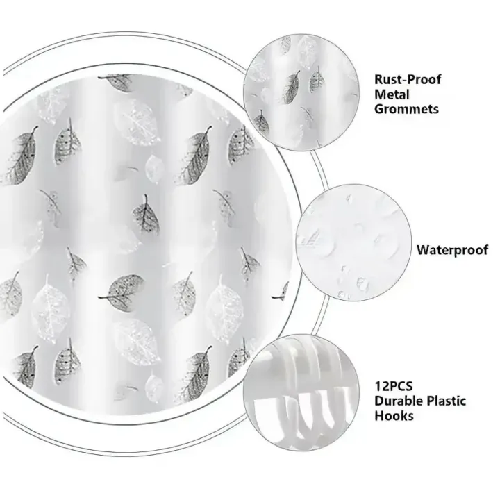1%20PC%20Lightweight%20Black%20Leaf%20Pattern%20Shower%20Curtain%20PEVA%20Plastic%20Waterproof%20Bathroom%20Curtain%20Bathroom%20Partition%20for%20Home%20-%20Image%203