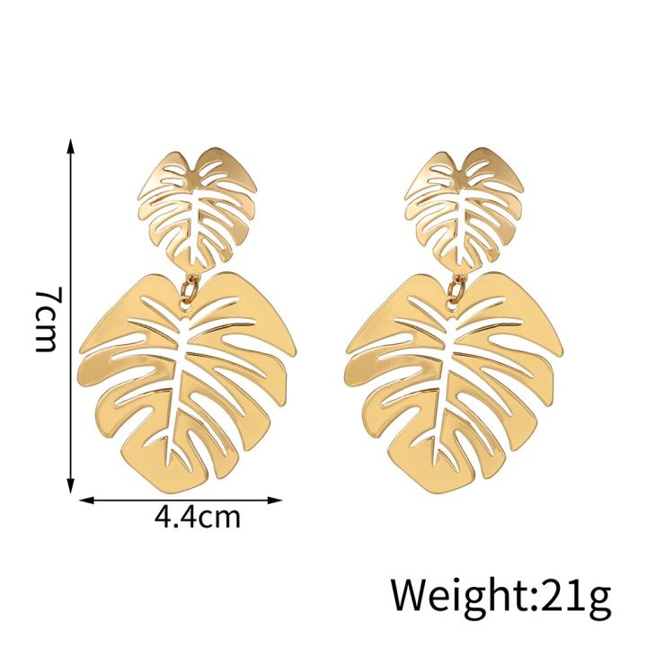 Bohemian%20Hollow%20Exaggerated%20Leaf%20Dangle%20Drop%20Earring%20For%20Women%20Lady%20Geometric%20Gold-color%20Tropical%20Plant%20Female%20Jewelry%20New%20%20-%20Image%206
