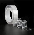 1M Long Transpartent Double Sided Tape Heavy Duty Mounting Tape for Walls Removable Washable Adhesive Tape Strong Sticky Strips Carpet Tape Poster Tape Wall Tape Clear Two Side Tape.