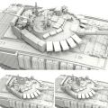 Rapid transportation Russian T-72B3M Main Battle Tank MENG Plastic Assembled Tank Model Kit MENG 72007 1/72 Scale in stock. 