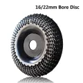 4 Inch Angle Grinder Wood Carving Disc Woodworking Grinding Shaping Wheel Abrasive Rotary Tool for 16/22mm Bore Angle Grinders. 