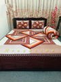 luxury panel cotton King size twill panel bed sheet size (7.5×8.5) King size with two pillow cover.