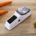 Electric Knife Sharpener Dual-Sided Portable Kitchen Tool Professional Chef Accessories Fast Grinding System Home Sharpening Sto.