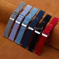 Quick Release Soft Suede Strap 14mm 16mm 18mm Wristband 20mm 22mm Brown Watch Bands Calfskin Bracelet Women&Men Accessories.