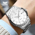 OPK Brand Steel Belt Dual Calendar Men's Quartz Watch 6003. 