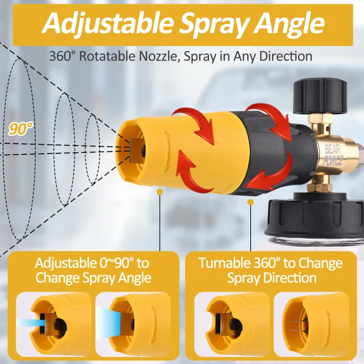 Pressure Washer Aluminum Foam Cannon Foam Generator Snow Foam Lance ...