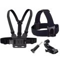 Chest Head Strap Belt For GoPro Hero 12 11 10 9 8 Action Camera Xiaomi Yi 4K Sjcam Sj4000 Insta360 Accessories With J-hook Mount. 