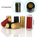 100 Pcs Natural Wine Bottle Corks and Seals Heat Shrink Capsules with Tear Tab for Straight Mouth Wine Bottles Cap. 