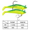 Fish Type Jig Head Bait Replaceable Fish Body Lures Soft Fishing Lead Inside Lure With Hook. 