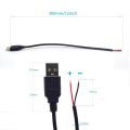 2 Pin 20AWG USB Male Cable Ends 12V 5A Power Pigtail 2 Wire USB A MaleBare Wire End Cable for DIY USB Plug Replacement 0.5M/1M.