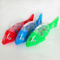 Electric Battery Operated Vibration Fish Toy With 3D Lights - Multicolor. 