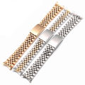 Curved End Metal Strap for Rolex 18/19/20/21mm Watchbands Solid Stainless Steel Band Series DATEJUST Men Bracelet Accessories. 