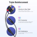 Vention Jack 3.5 mm to 2 RCA Cable Female to Male Audio Cable Aux Splitter for Amplifier TV Home Theater 3.5 Jack Aux Cable RCA.