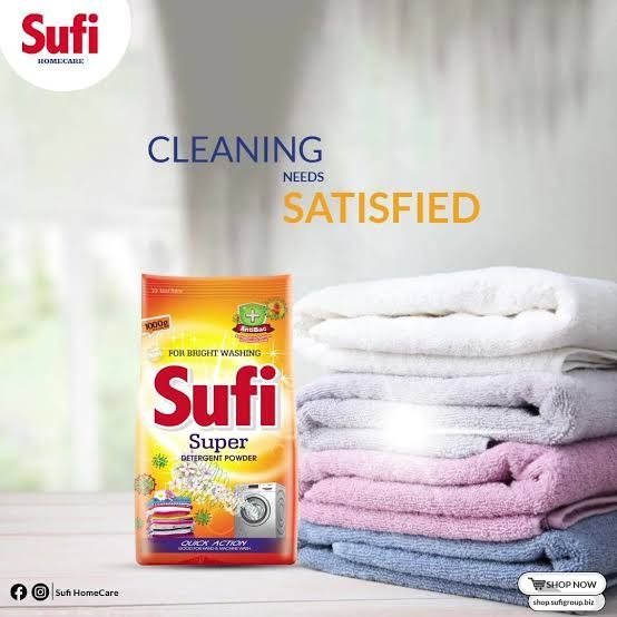 Super Sufi Washing Powder 1000g Original Quality - Pakistani Popluar Brand