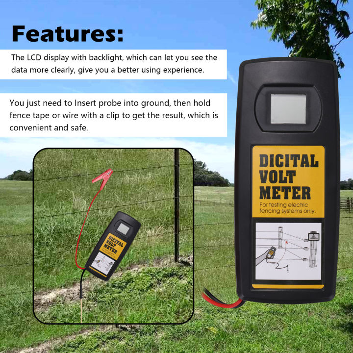 9.9KV%20Digital%20Fence%20Tester%20Home%20Garden%20Horse%20Livestock%20Electric%20Fence%20Voltmeter%20LCD%20Display%20with%20Backlight%20-%20Image%206
