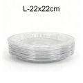 10/20/50PCS Disposable Transparent Plate PP Material Disposable Plastic Plate Family Gathering Festival Party Dessert Tableware.