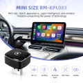Smallest LEXXSON Wireless CarPlay Adapter MINI Ultra Android Auto Box USB Dongle Plug and Play for OEM Car Seamless Connection.
