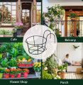 1 PC 6 Inch Round Metal Hanging Railing Planters Flower Pot Holder. 