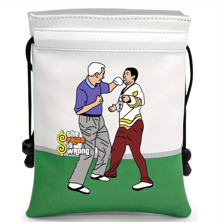 Funny Golf Valuables Pouch PU Leather Golf Pouch with Drawstring Closure Golf Ball Handbag Portable Ball Pouch Golf