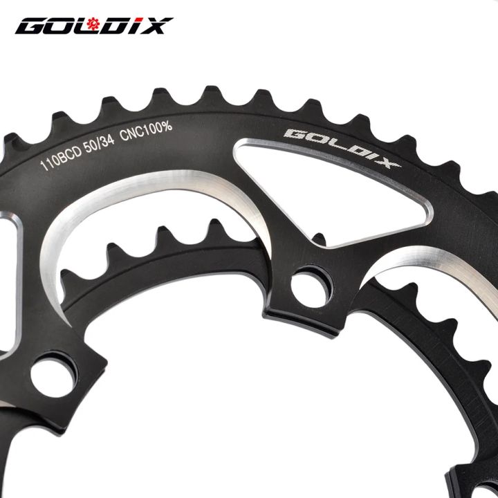 GOLDIX%20110BCD%20Bicycle%20Chainring%20Double%20Disc%2050-34T%20for%20Road%20Bike%20Crankset%20Compatible%209/10/11Speed%20Folding%20Bike%20Chain%20Wheel%20-%20Image%205