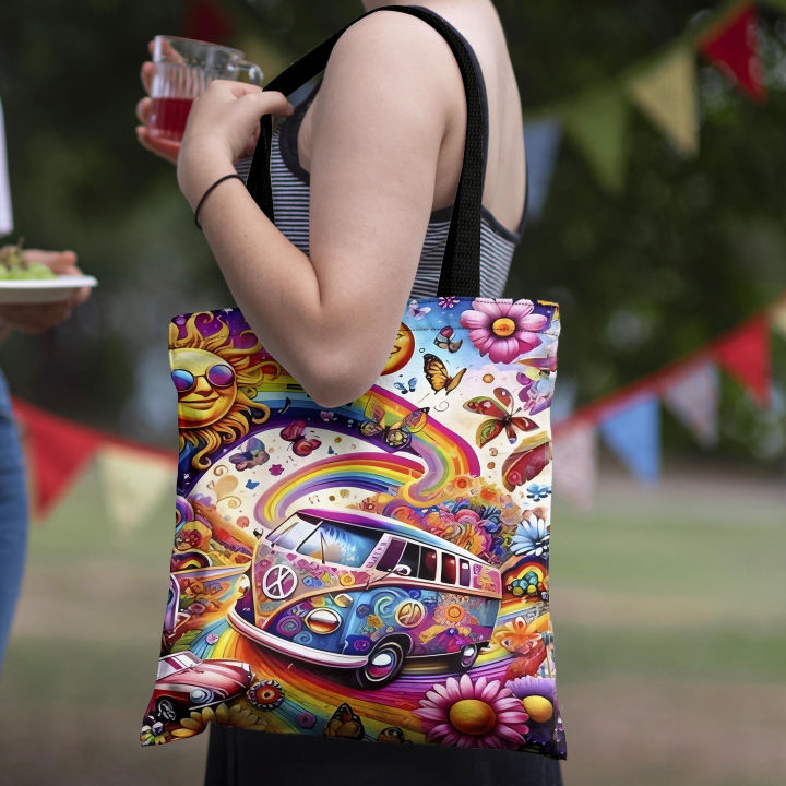 1pc%20Colorful%20Rainbow%20Bus%20Tote%20Bag%20with%20Sun,%20Moon%20Flowers%20&%20Butterflies%20Lightweight%20Shopping%20Bag%20for%20Women%20Shopping%20Shoulder%20Bag%20-%20Image%202