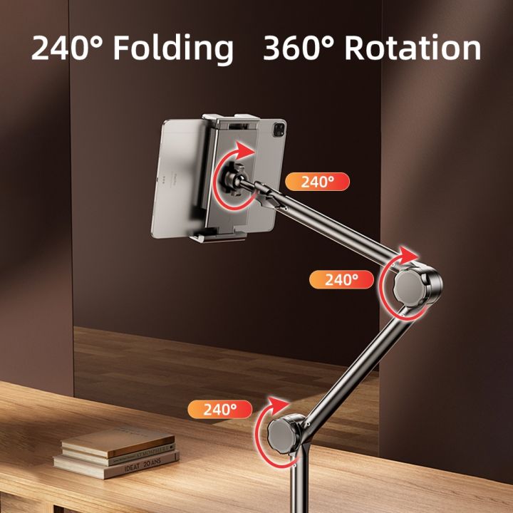 Lazy%20Phone%20Holder%20360%C2%B0%20Rotating%20Tablet%20Stand%20Holder%20Adjustable%20for%20iPad%20Cellphone%204-13%20inch%20Bed%20Floatable%20Arm%20Clip%20Stand%20-%20Image%203