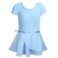 Popular Toddler Gymnastics Leotard for Girls Dance Short Sleeve Dancewear with Skirt Ballerina Ballet Dress Outfit. 