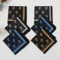 3/6Pcs Men's Pure Cotton Printed Handkerchief Thin Water-absorbing Sweat-wiping Classic Old-fashioned Going Out Portable 43cm. 