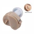 CIC Type Hearing Aid with Easy Battery Operation Personal Listen up Electronic Hearing Ear Sound Amplifier for the Elderly. 