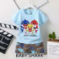 Kids SS Printed Crew Neck Tees With Trousers: Summer Jersey Fabric 1-3 years. 