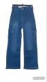 Women's High-Waist Cargo Denim Pants – Fashionable and Comfortable Fit. 