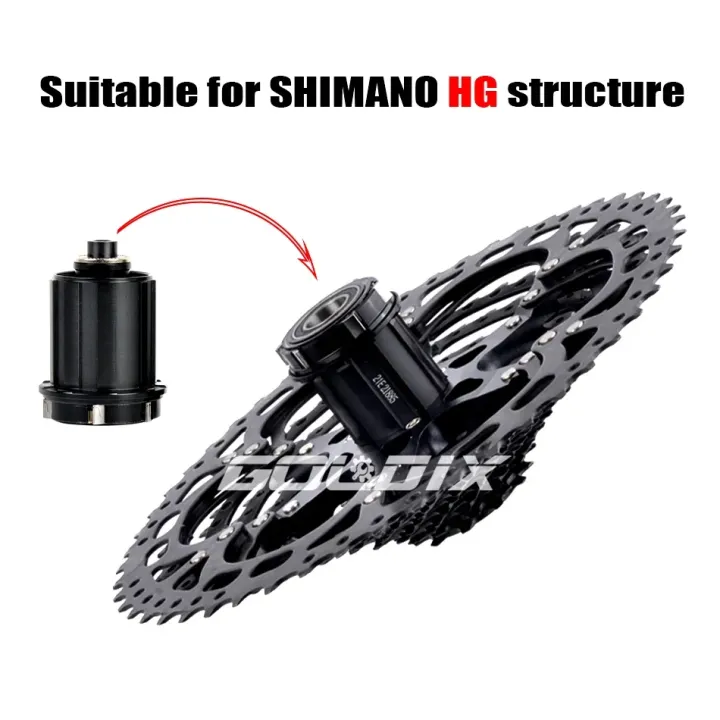 SUNSHINE%20Black%20Bicycle%20Freewheel%20MTB%20Bike%20Cassette%20K7%208/9/10/11/12%20Speed%20SHIMANO%20HG%20Structure%20Specification%20for%20SHIMANO%20SRAM%20-%20Image%205
