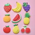 9pcs Cute Cartoon Fruit Magnets: Add Colorful Fun to Your Fridge with Creative Soft Rubber Stickers!. 