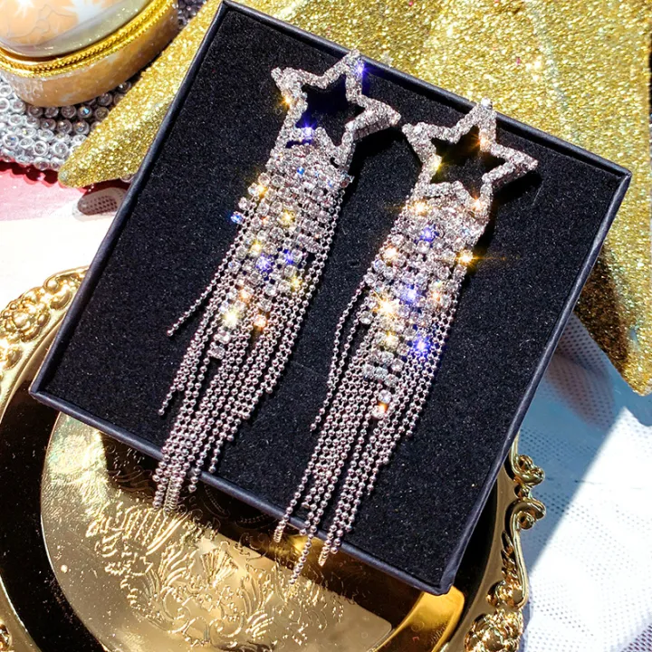 Fashion%20Star%20Studs%20Earrings%20Luxury%20Long%20Tassel%20Dangle%20%20Statement%20Accessories%20for%20Women%20Jewelry%20Wedding%20Party%20%20-%20Image%202