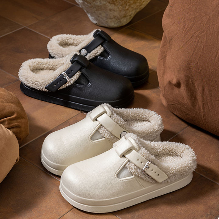 Waterproof%20Eva%20Furry%20Mules%20Slippers%20Women%202025%20Winter%20Metal%20Buckle%20Warm%20Plush%20Slippers%20Soft%20Thick%20Bottom%20Non%20Slip%20Indoor%20Slides%20-%20Image%205