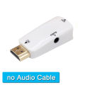 HDMI-compatible to VGA Cable Adapter Male To Famale Converter 3.5 mm Jack Audio Video 1080P For PC Laptop to Projector Displayer.