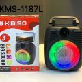 KIMISO KMS-1187L Portable BT Microphone Karaoke Surround Sound System Loud Boombox Speaker. 